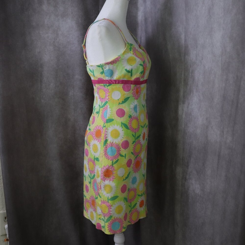 VTG Lilly Pulitzer Dress Womens 2 Multicolor Floral Spaghetti Straps Preppy - Picture 4 of 12